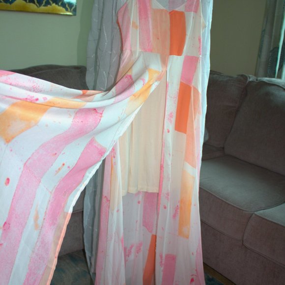 Bundle ⚡️2/$25 Cato Multi Colored Dress | Sheer Sun Dress W/ Lining - Picture 5 of 6